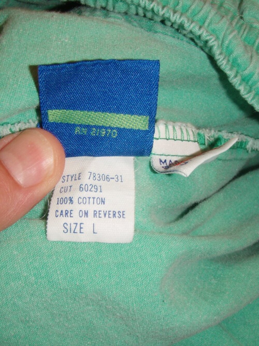 vintage 1980s OP Ocean Pacific USA surfer skater green cotton Shorts L 78306-31v - Picture 5 of 8